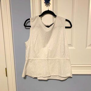 Business Casual Eyelet Peplum Tank - Ann Taylor